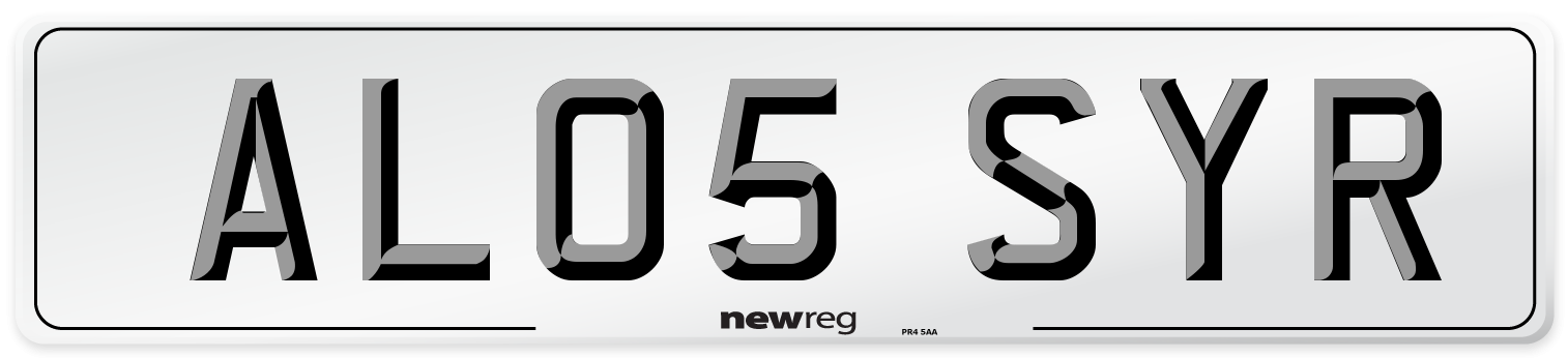 AL05 SYR Number Plate from New Reg
